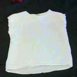 Bellambia short sleeved white linen top Medium